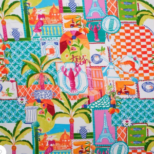 Fabric: Rayon Mediterranean