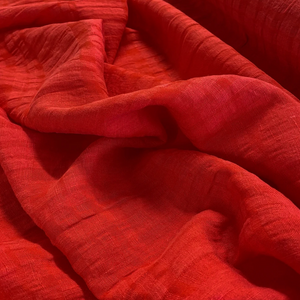 Fabric: Linen Self Check Red