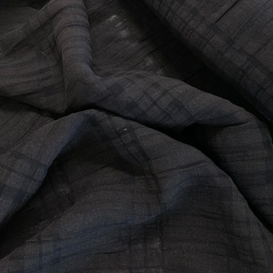 Fabric: Linen Self Check Black
