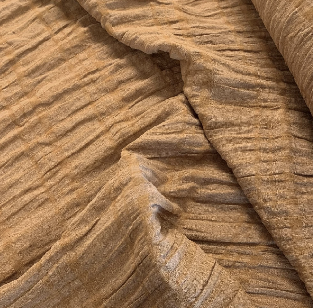 Fabric: Linen Self Check Camel