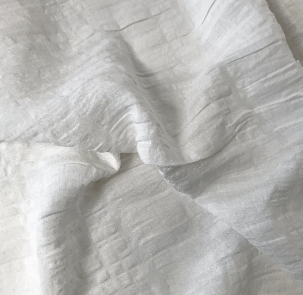 Fabric: Linen Self Check White