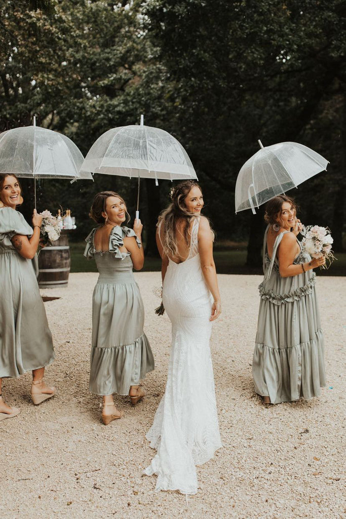 SAGE SATIN WEDDING RENTAL SET